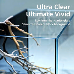 Nicrew high-clarity glass enables immersive aquascapes with 91.2% light transmittance.