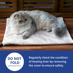 NICREW Cat Heating Pad side view with cord highlights a pet-safe setup.