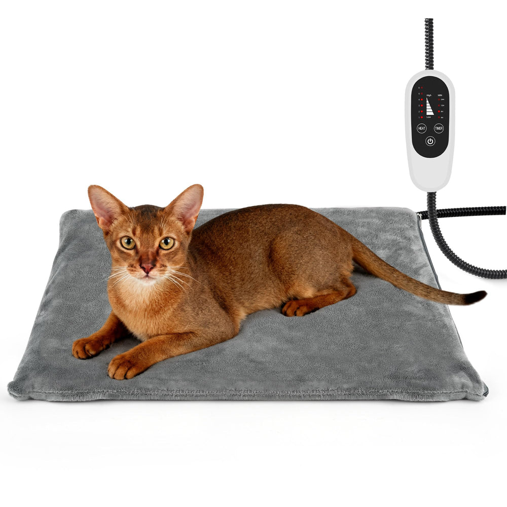 NICREW cat heating pad top view emphasizing cozy warmth for indoor pets.