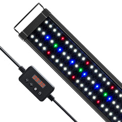 NICREW ClassicLED Plus over aquarium tank provides balanced daylight illumination