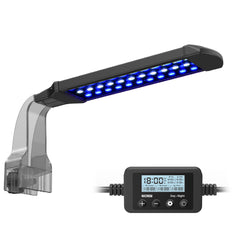 NICREW Marine clip-on light in front view enhances reef colors and shimmer.