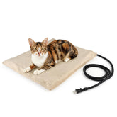 NICREW pet heating pad with soft fleece cover provides cozy warmth for pets