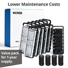 NICREW Slim filter cartridge assembly-ready, quick maintenance between tank tasks.
