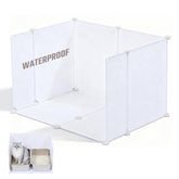 NiidodKatzi litter-box enclosure assembly shows tool-free setup for quick installation