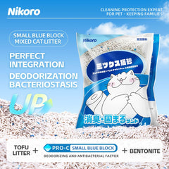 NIKORO Tofu Cat Litter odor lock keeps the box feeling fresh.