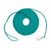 NIMBLE long dog leash with 360 swivel clasp enhances recalls during training.