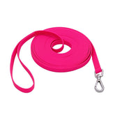 NIMBLE Waterproof Dog Leash 50ft pink full view for outdoor recall training