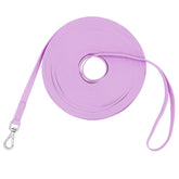 NIMBLE waterproof dog leash in purple, 50ft extended for long-range recall and outdoor freedom.