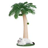 Nineshi 43-inch coconut tree scratching post for indoor cats with vertical play