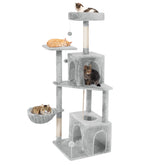 Nineshi Sky Paradise 5-level cat tree shows safe play and rest for indoor cats