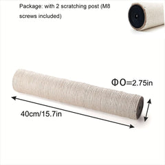 NINGVIHE M8 replacement 2-7 inch diameter sisal pole close-up texture.