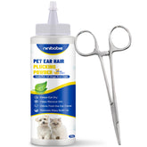 Ninibabie ear powder bottle demonstrates moisture absorption for dry ears.