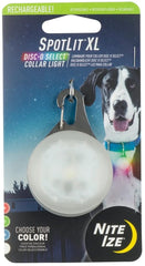 Nite Ize SpotLit XL rechargeable collar light with Disc-O Select for night visibility