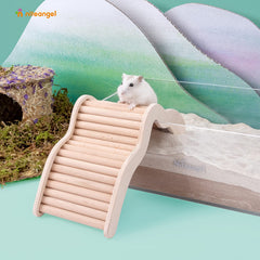Niteangel birch and beech wood steps highlight natural chew-friendly design for small pets.