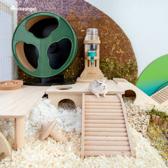 Niteangel habitat decor cabin adds charm to any cage while inviting exploration