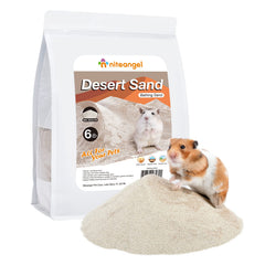 Niteangel hamster desert bath sand packaging with resealable bag for easy storage.