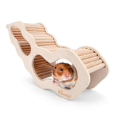 Niteangel hamster house with climbing ladder, front view, enrichment and secure rest.