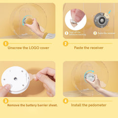 Niteangel installation process showing quick, tool-free setup on a running wheel