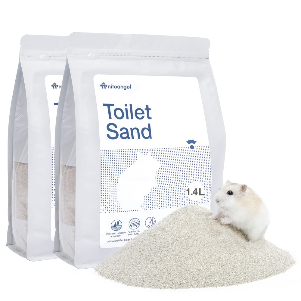 Niteangel Training Litter Potty Sand packaging with blue label, resealable for freshness.