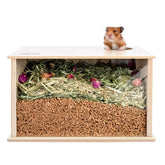 Niteangel Visible Hamster Digging Box top view ideal burrow space for small pets