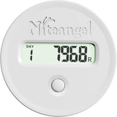 Niteangel wheel pedometer close-up shows compact sensor for daily hamster activity monitoring