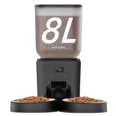 Nityers automatic cat feeder with 8L container keeps meals ready while you’re away