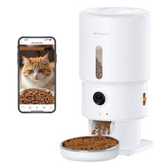 Nityers automatic feeder with camera front view for clear pet monitoring