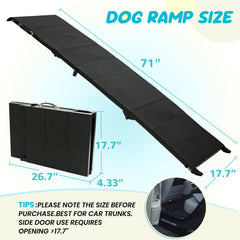 Niubya dog ramp surface showing deep texture for secure paw grip.
