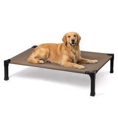 Niubya elevated outdoor dog bed assembly demonstrates quick setup for travel use