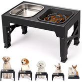 Niubya elevated dog bowl stand setup promotes comfortable dining posture.
