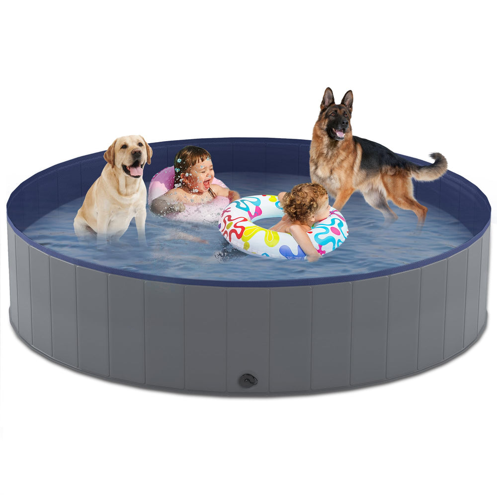 Niubya foldable dog pool with collapsible structure for easy setup and travel
