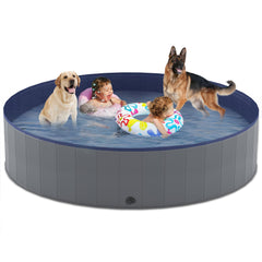 Niubya foldable dog pool with collapsible structure for easy setup and travel