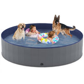 Niubya foldable dog pool in use cooling a pet on a hot day