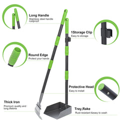 Niubya Pooper Scooper rake component for quick waste pickup