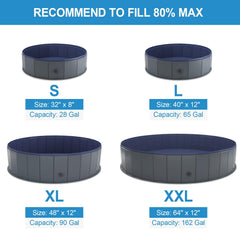 Niubya PVC pool with anti-slip bottom helps pets stay steadier during baths.