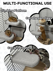 Niwaes cage-attachment ledge installs securely with bolts and wing nuts.