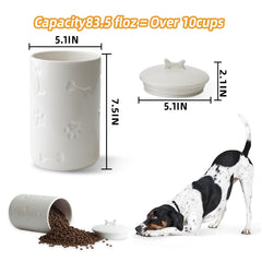 NIXBYO white cookie jar for pets adds practical style on counters.