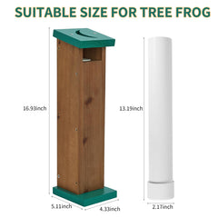 Niyanghome wooden tree frog nest blends with garden décor as shelter