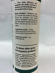 No Mark NaturVet cat spray fabric usage, safe on most fabrics for pet training.