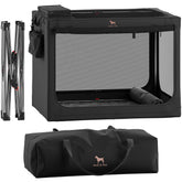 Noah and Paw collapsible crate frame ready for easy setup and portable use.