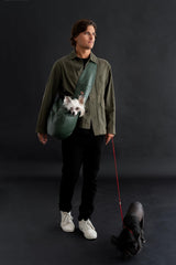 Noah & Paw vegan denim lining with fur adds cozy style for small pets.