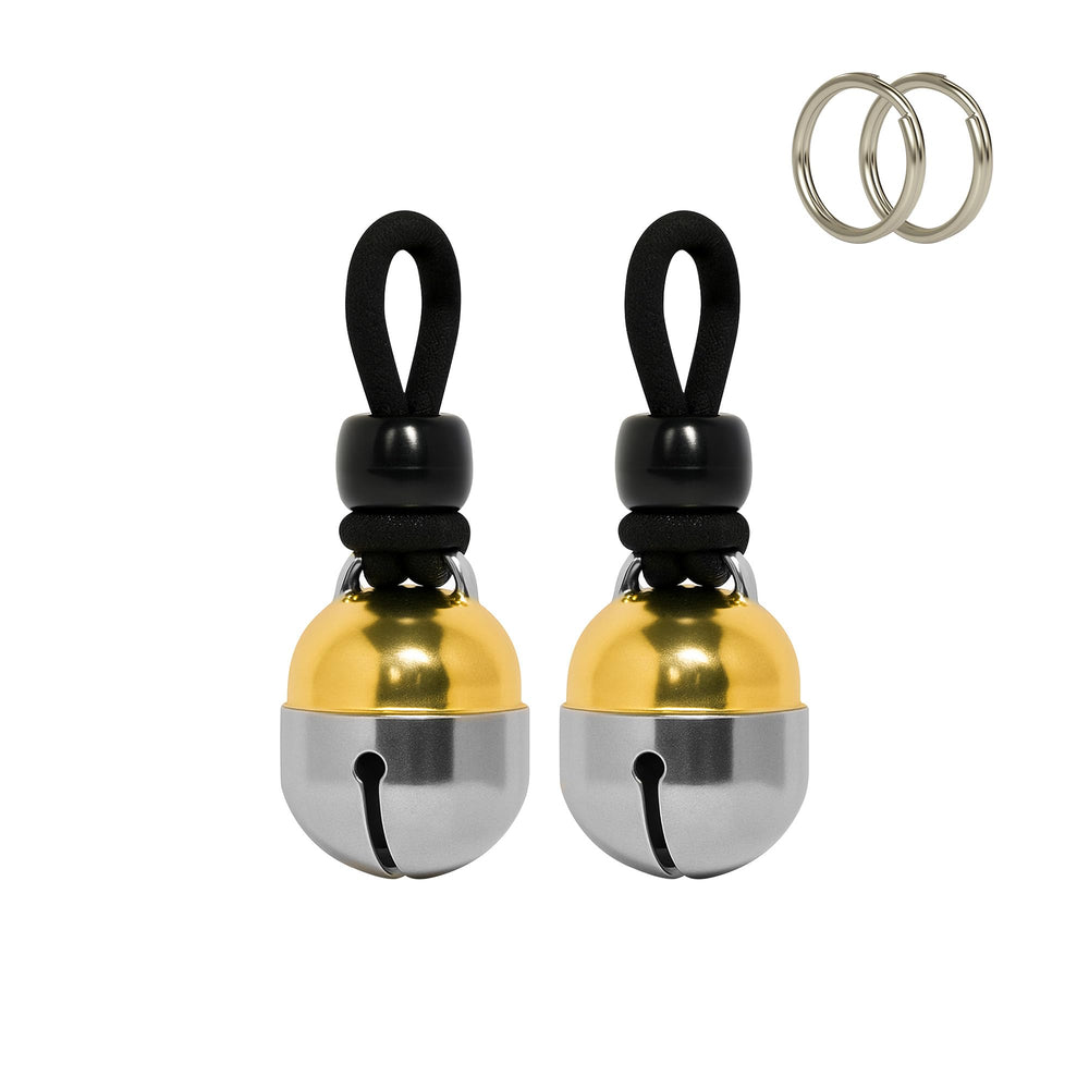 Noble Bells handmade USA clacker close-up showing premium brass durability for outdoor use.