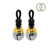 Noble Bells handmade USA clacker close-up showing premium brass durability for outdoor use.