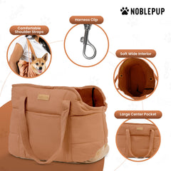 NoblePup lightweight shoulder carrier offers easy, comfortable portability.