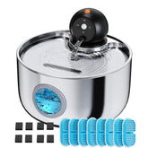 NOBXBON cordless cat water fountain in compact setup for small spaces.