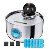 NOBXBON cat fountain battery-operated front view, cordless placement for clutter-free setup.