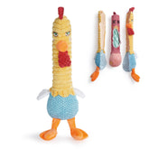Nocciola 3in1 outer plush chicken encourages chewing and fetch.
