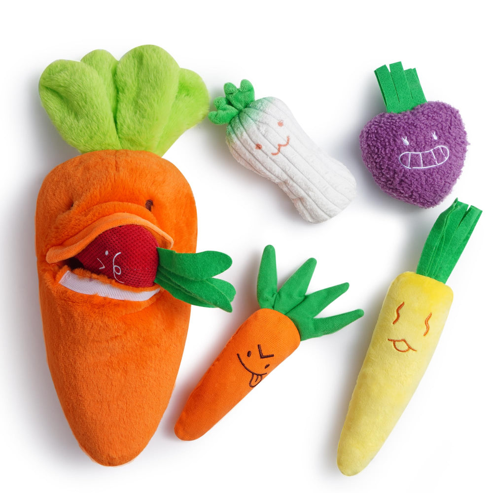 Nocciola carrot dog toys Easter set, vibrant plush carrot for interactive play and gifting.