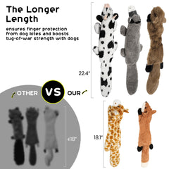 Nocciola no-stuffing design reduces mess after playtime