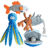 Nocciola ocean octopus toy: durable squeaker for aggressive chewers during play
